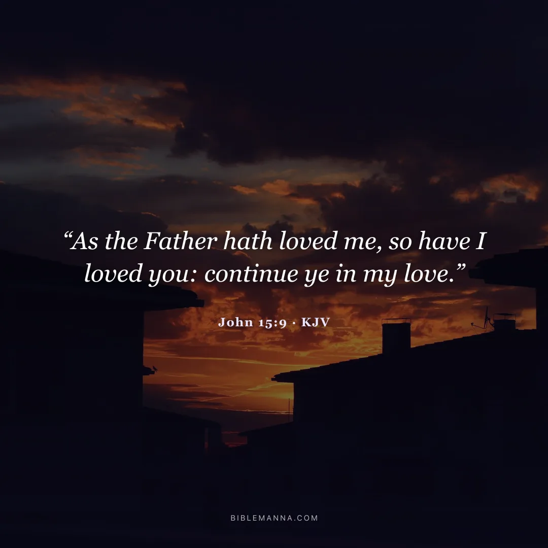 "“As the Father hath loved me, so have I loved you: continue ye in my love.”" - John 15:9 (KJV)
