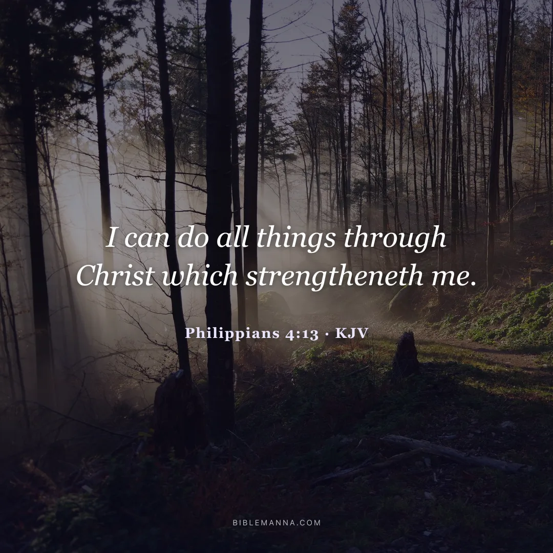 "I can do all things through Christ which strengtheneth me." - Philippians 4:13 (KJV)